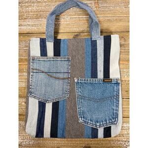 Y2K Bag Purse Upcycled Denim Handmade Reworked Jeans Pocket Indie Grunge Retro